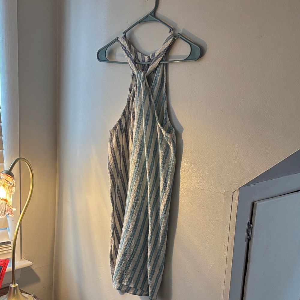 VTG O'Neill Blue and White Backless Dress